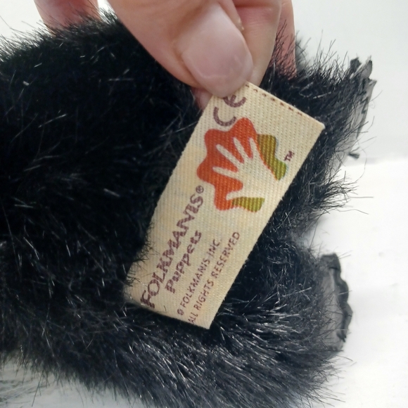 Folkmanis Realistic Plush Black and White Skunk Animal Plush Hand Puppet Toy - Picture 6 of 11